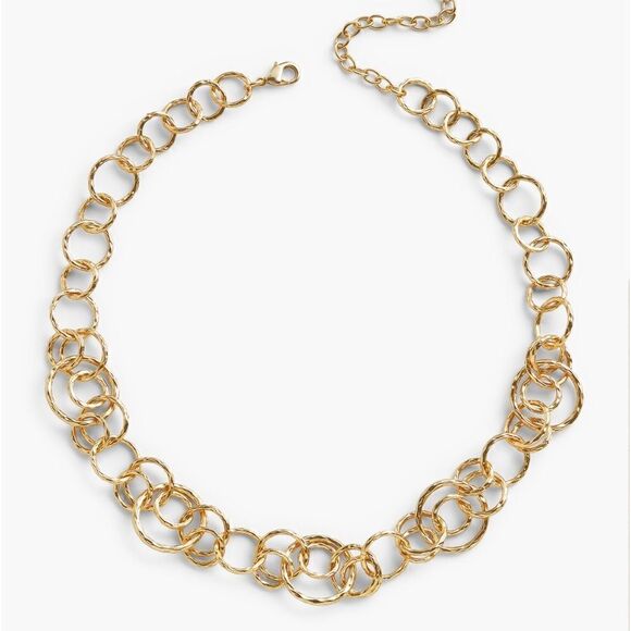 Beautiful Hammered Gold Chain Necklace by Talbot’s - Picture 1 of 4